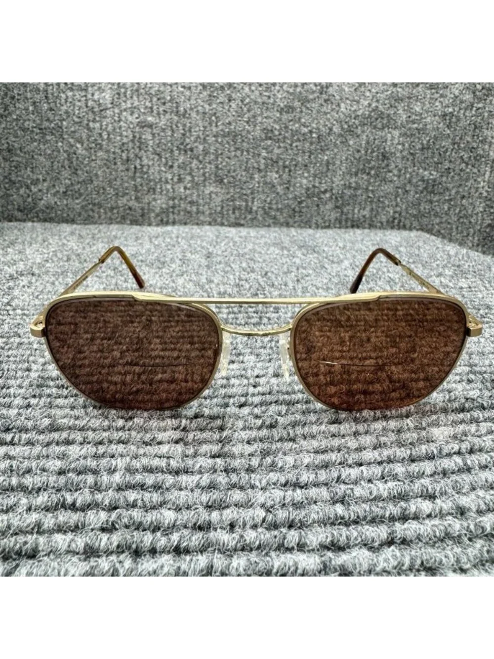 Randolph Eng. RE FGN Gold Aviator Sunglasses FRAMES ONLY 52-20-145 USA Italy VTG